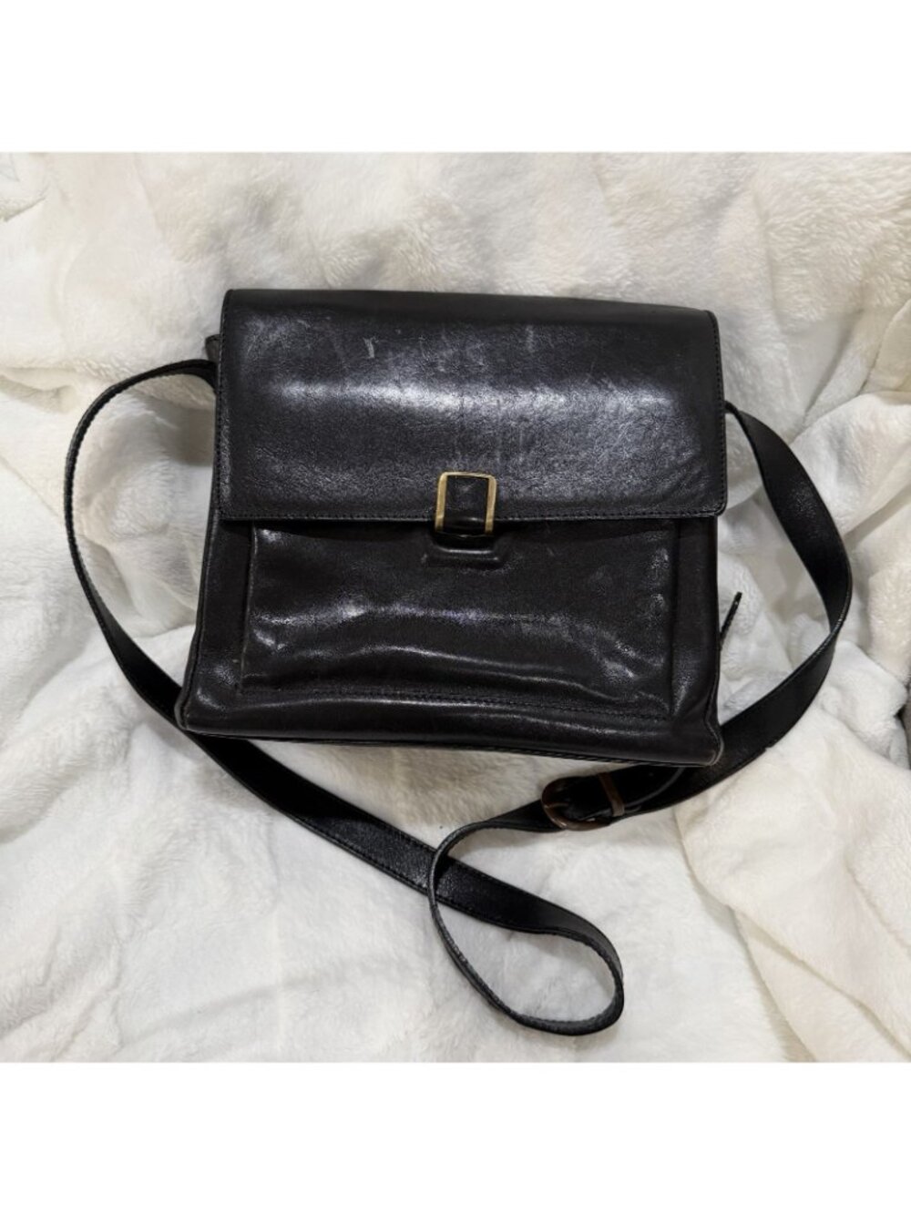 Vintage Firenze Shoulder Handbag Crossbody Blue Brown Made in Italy Bag